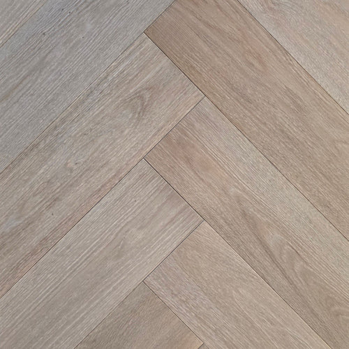 Engineered European Oak Ember Valley - Herringbone close up.