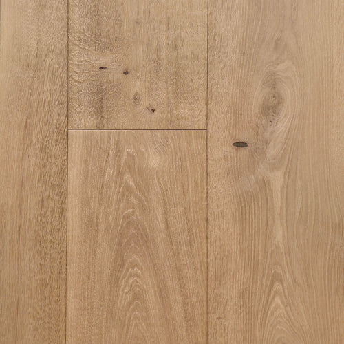 engineered European oak Gstaad Glow Wide plank  shown close up. 